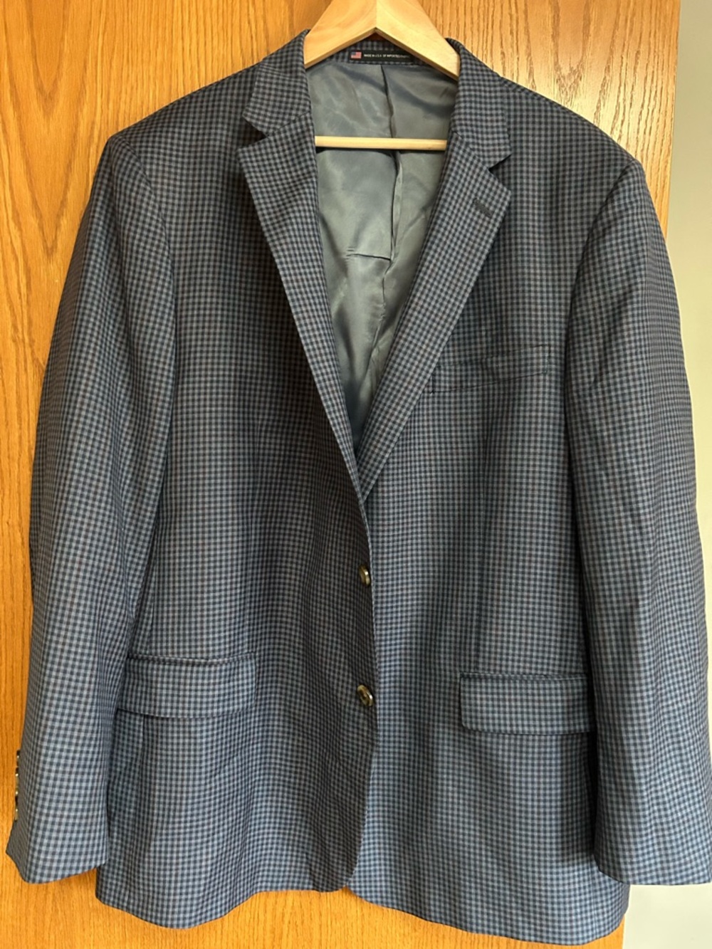 Hart Schaffner Marx Blue Check Sport Coat